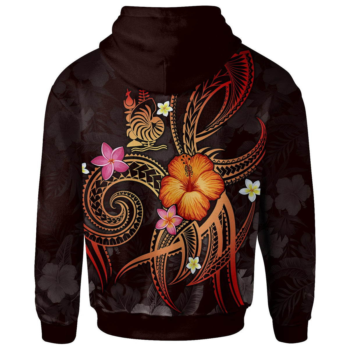 New Caledonia Polynesian Hoodie Legend of New Caledonia (Red) - Polynesian Pride