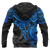 Pohnpei Polynesian Zip Hoodie Polynesian Blue Turtle - Polynesian Pride