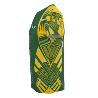 Society Islands T Shirt Society Islands Flag Polynesian Tattoo Green Style - Polynesian Pride