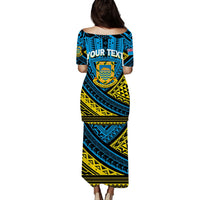 (Custom Personalised) Tuvalu Puletasi Dress 44th Independence Anniversary - Tribal Pattern - LT12 - Polynesian Pride