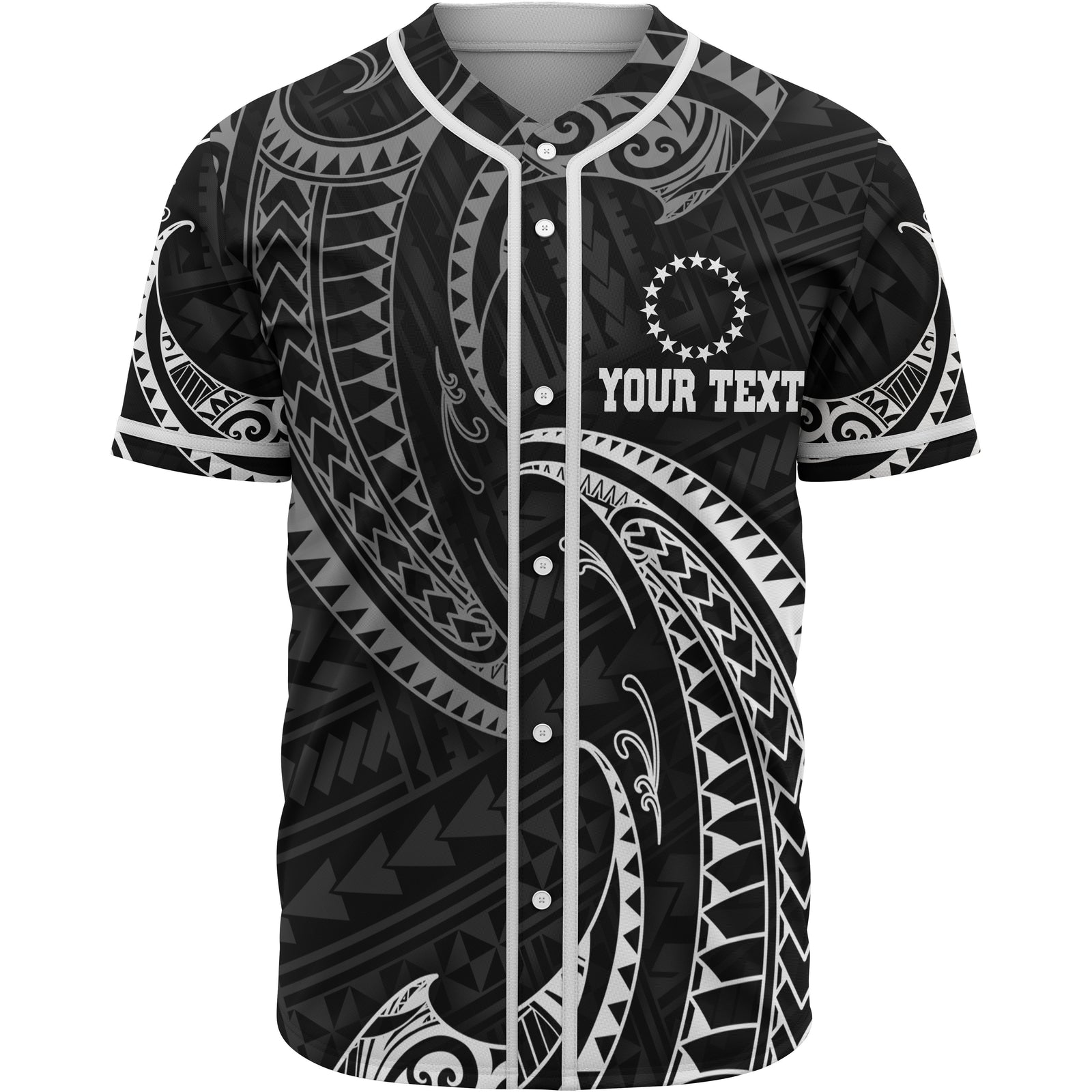 Cook Islands Polynesian Custom Personalised Baseball Shirt - White Tribal Wave Unisex White - Polynesian Pride