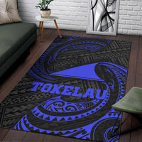 Tokelau Polynesian Area Rug - Blue Tribal Wave - Polynesian Pride