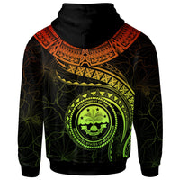 Federated States of Micronesia Polynesian Custom Zip up Hoodie FSM Waves (Reggae) - Polynesian Pride
