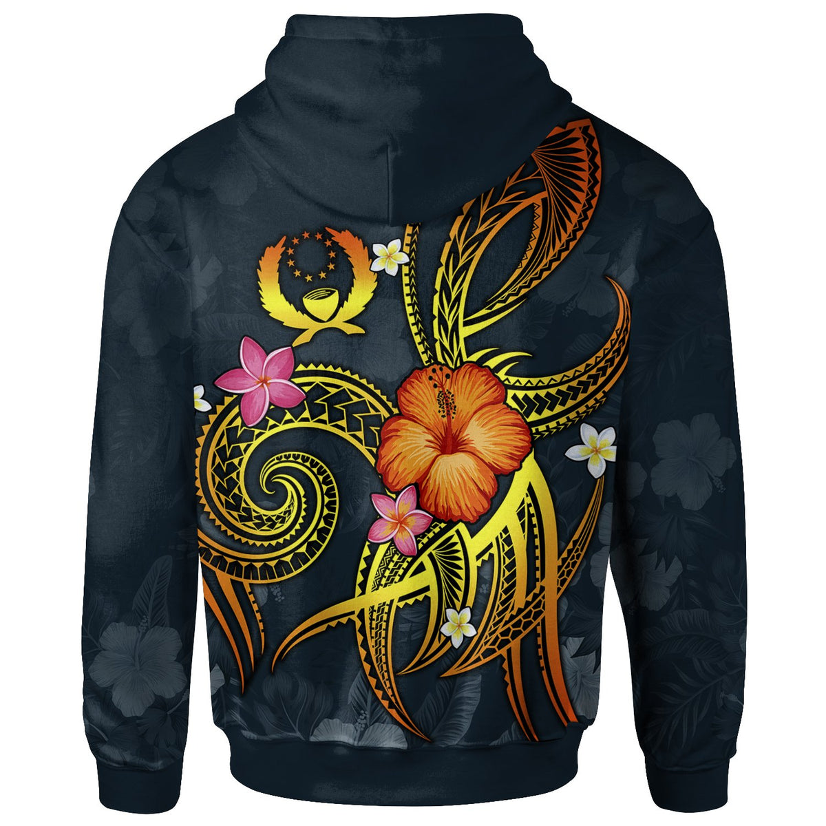 Pohnpei Polynesian Hoodie Legend of Pohnpei (Blue) - Polynesian Pride