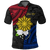 Custom Philippines Sampaguita Filipino Sun Polo Shirt LT12 Unisex Black - Polynesian Pride