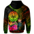Tahiti Polynesian Hoodie Hibiscus and Banana Leaves - Polynesian Pride