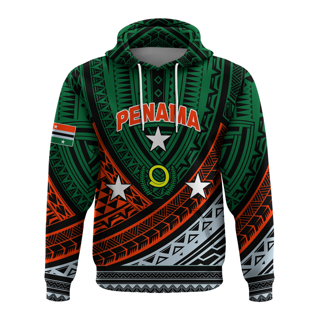Custom Vanuatu Penama Province Tribal Pattern Hoodie LT12 - Polynesian Pride