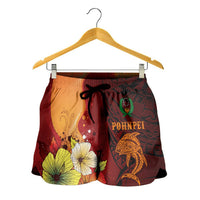 Pohnpei Women's Shorts - Tribal Tuna Fish - Polynesian Pride