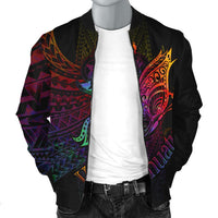 Vanuatu Men's Bomber Jacket - Butterfly Polynesian Style - Polynesian Pride