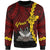 Papua New Guinea Western Province Polynesian Custom Personalised Sweater - Tribal Wave Tattoo Unisex Red - Polynesian Pride