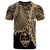 Guam Polynesian Custom T Shirt Tribal Wave Tattoo Gold Unisex Gold - Polynesian Pride