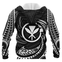 Hawaii Polynesian Hoodie White Tribal Wave - Polynesian Pride