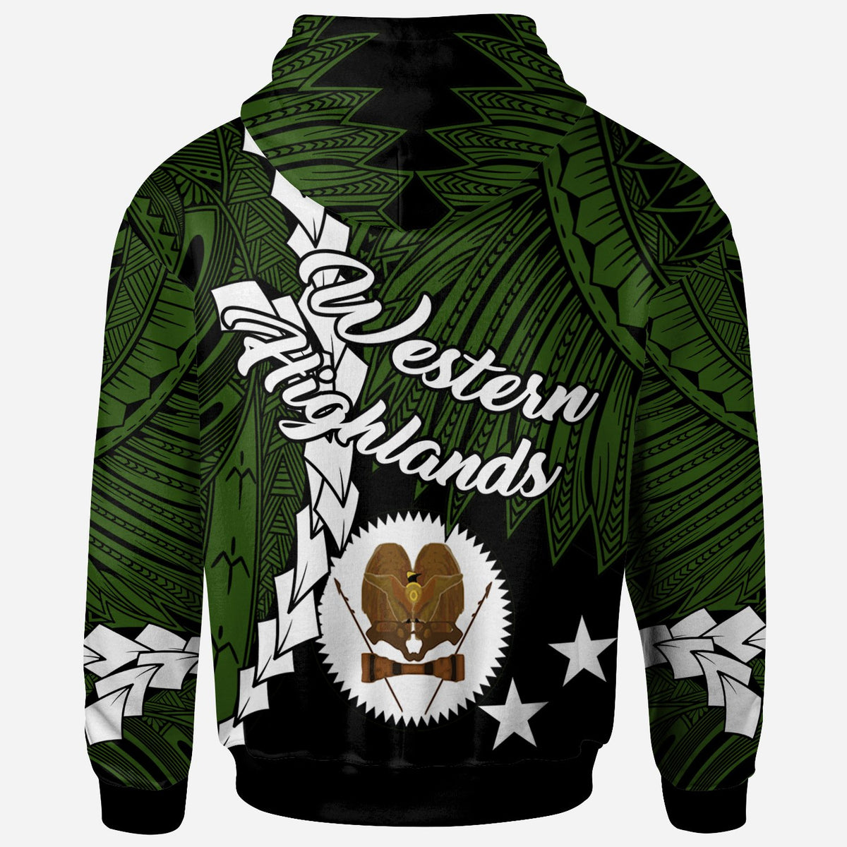 Papua New Guinea Western Highlands Province Polynesian Hoodie Tribal Wave Tattoo - Polynesian Pride