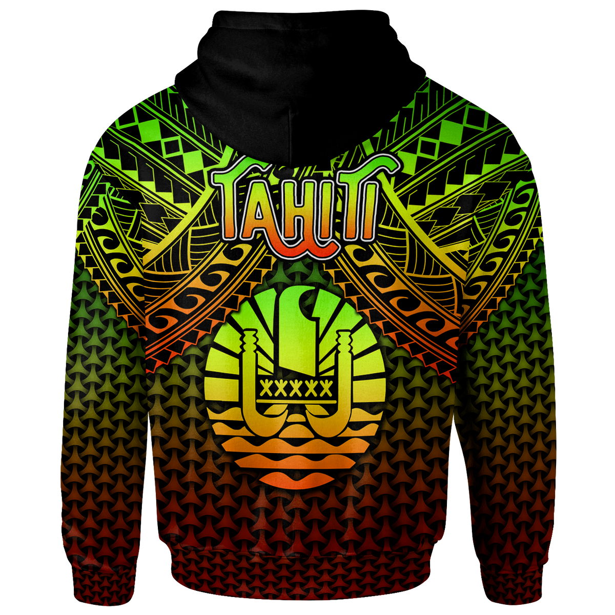 Polynesian Tahiti Zip up Hoodie Reggae Vintage Polynesian Patterns - Polynesian Pride