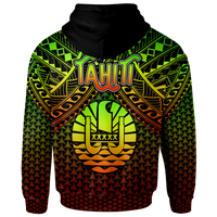 Polynesian Tahiti Zip up Hoodie Reggae Vintage Polynesian Patterns - Polynesian Pride