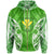 Hawaii Polynesian Zip up Hoodie Hawaiian Pattern With Seal Unisex Green - Polynesian Pride