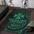 Wallis And Futuna Polynesian Area Rug - Green Tribal Wave - Polynesian Pride