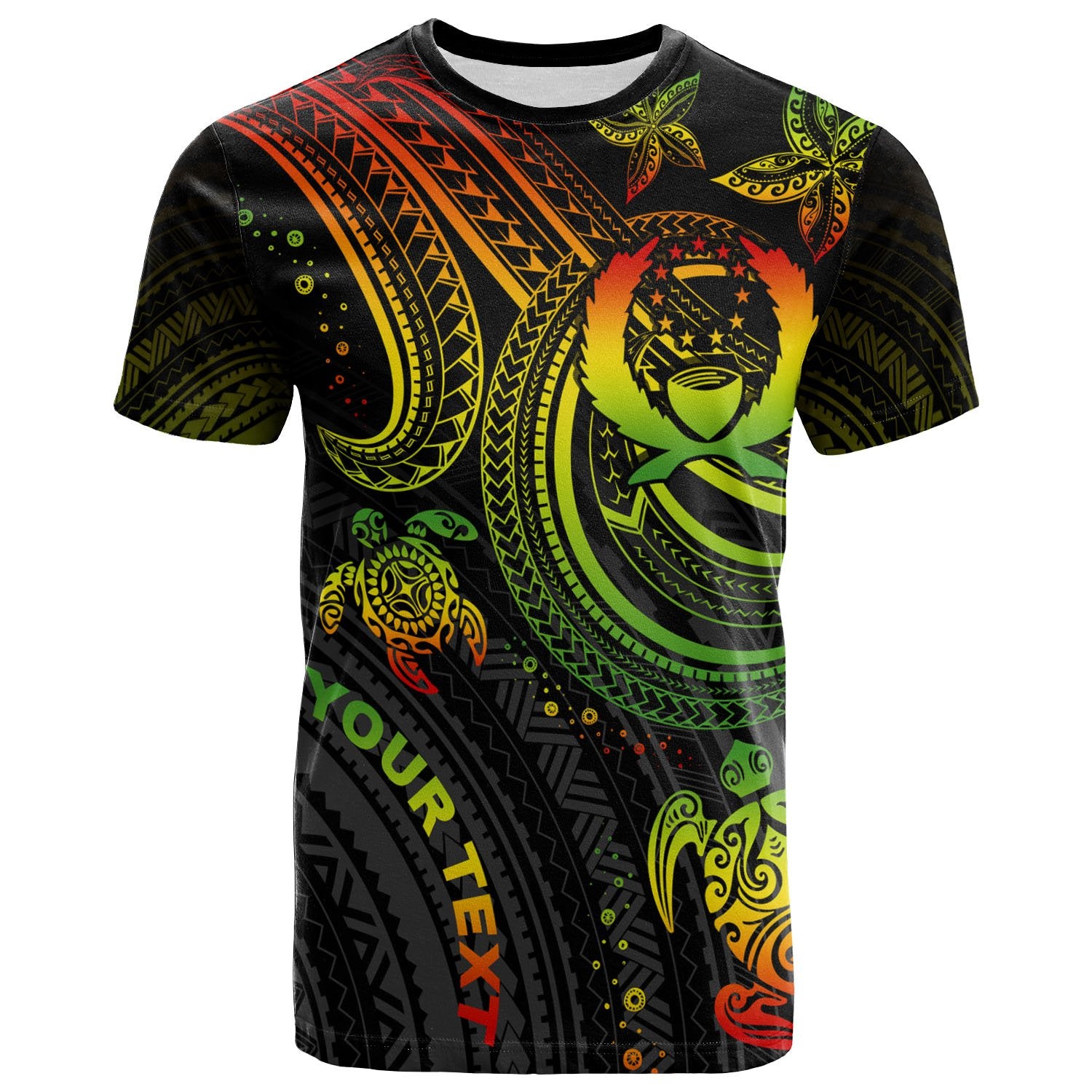Pohnpei Custom T shirt Reggae Turtle Unisex Art - Polynesian Pride