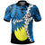 Palau Polynesian Custom Polo Shirt Tribal Wave Tattoo Blue Flag Style Unisex Blue - Polynesian Pride