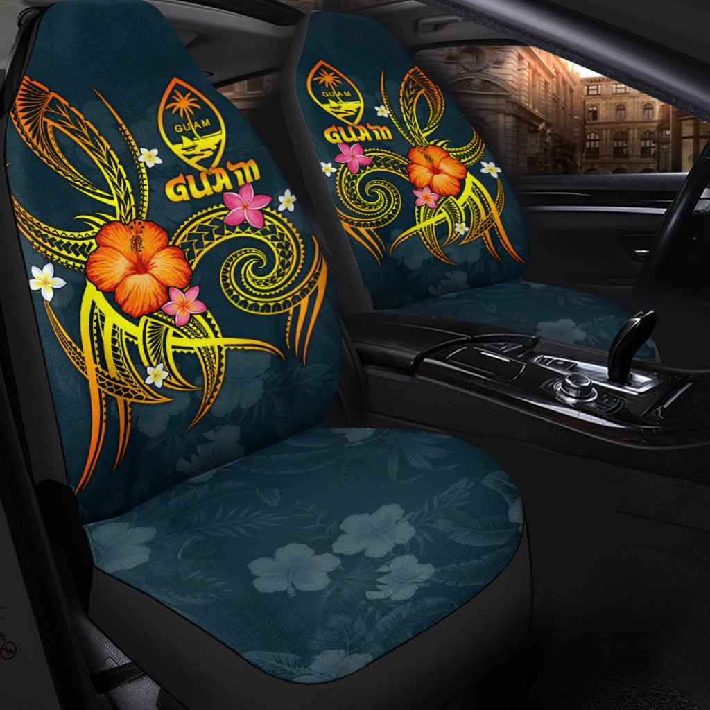 Guam Polynesian Car Seat Covers - Legend of Guam (Blue) - Polynesian Pride