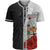 Fiji Polynesian Custom Personalised Baseball Shirt - Coat Of Arm With Hibiscus White Unisex White - Polynesian Pride