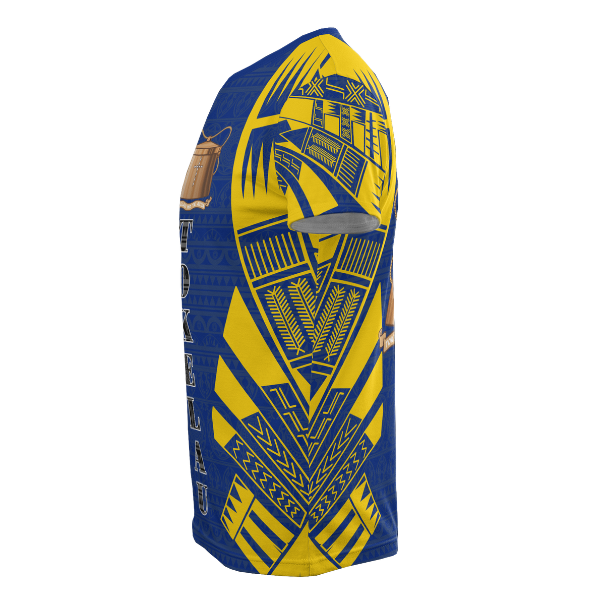 Tokelau T Shirt Tokelauan Coat of Arms Polynesian Tattoo Dark Blue Style - Polynesian Pride