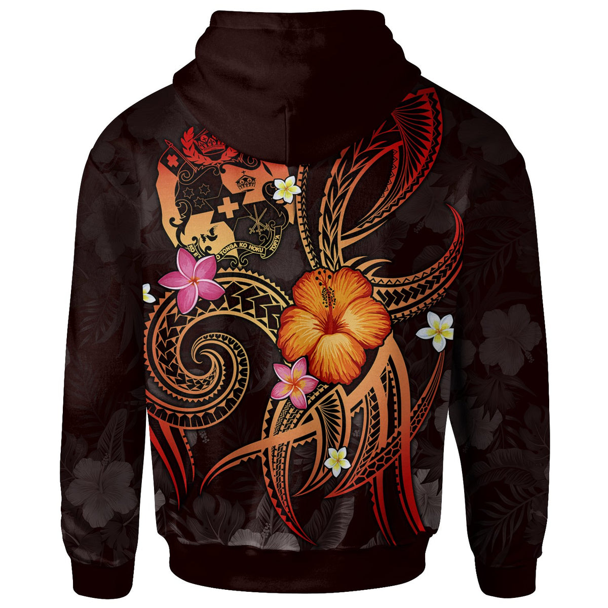 Tonga Polynesian Hoodie Legend of Tonga (Red) - Polynesian Pride