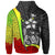 Cook Islands Polynesian Zip up Hoodie Reggae Turtle with Hook - Polynesian Pride