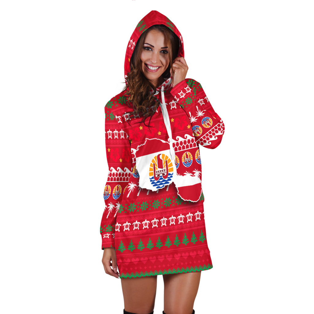 Tahiti Christmas Hoodie Dress - Ugly Christmas - LT12 - Polynesian Pride