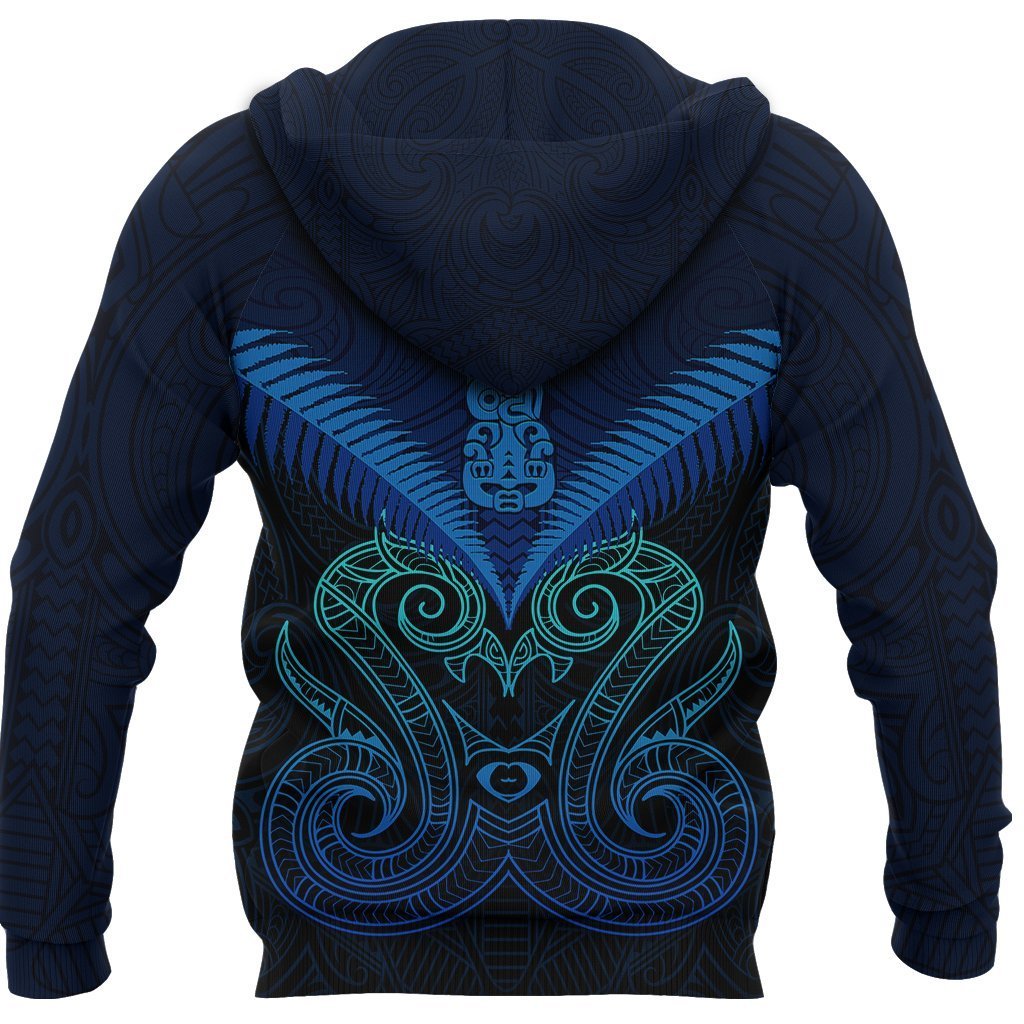 Maori Manaia New Zealand Hoodie Blue - Polynesian Pride