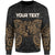 Tonga Polynesian Custom Personalised Sweater - Spirit Style Gold Unisex Gold - Polynesian Pride
