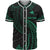 Papua New Guinea Polynesian Custom Personalised Baseball Shirt - Green Tribal Wave Unisex Green - Polynesian Pride