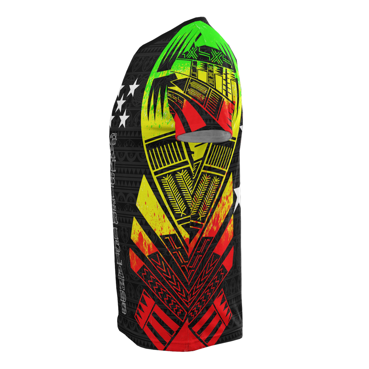 Gambier Islands T Shirt National Flag Polynesian Tattoo Reggae Style - Polynesian Pride
