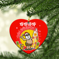 Hawaii Santa Claus Surfer Red Christmas Ornament - LT12 - Polynesian Pride