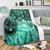 Chuuk State Premium Blanket - Vintage Floral Pattern Green Color - Polynesian Pride