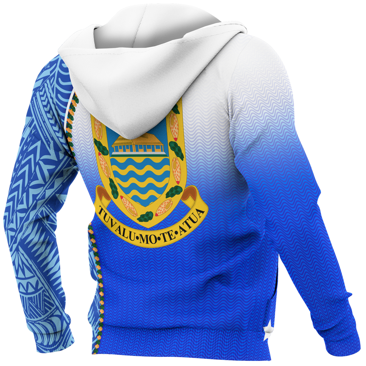 Tuvalu All Over Hoodie Ocean Waves - Polynesian Pride