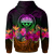 Federated States of Micronesia Zip up Hoodie Summer Hibiscus - Polynesian Pride