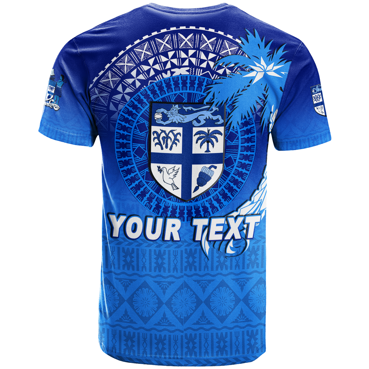 Custom Fiji Tapa Tribal Coconut Tree T Shirt LT12 - Polynesian Pride