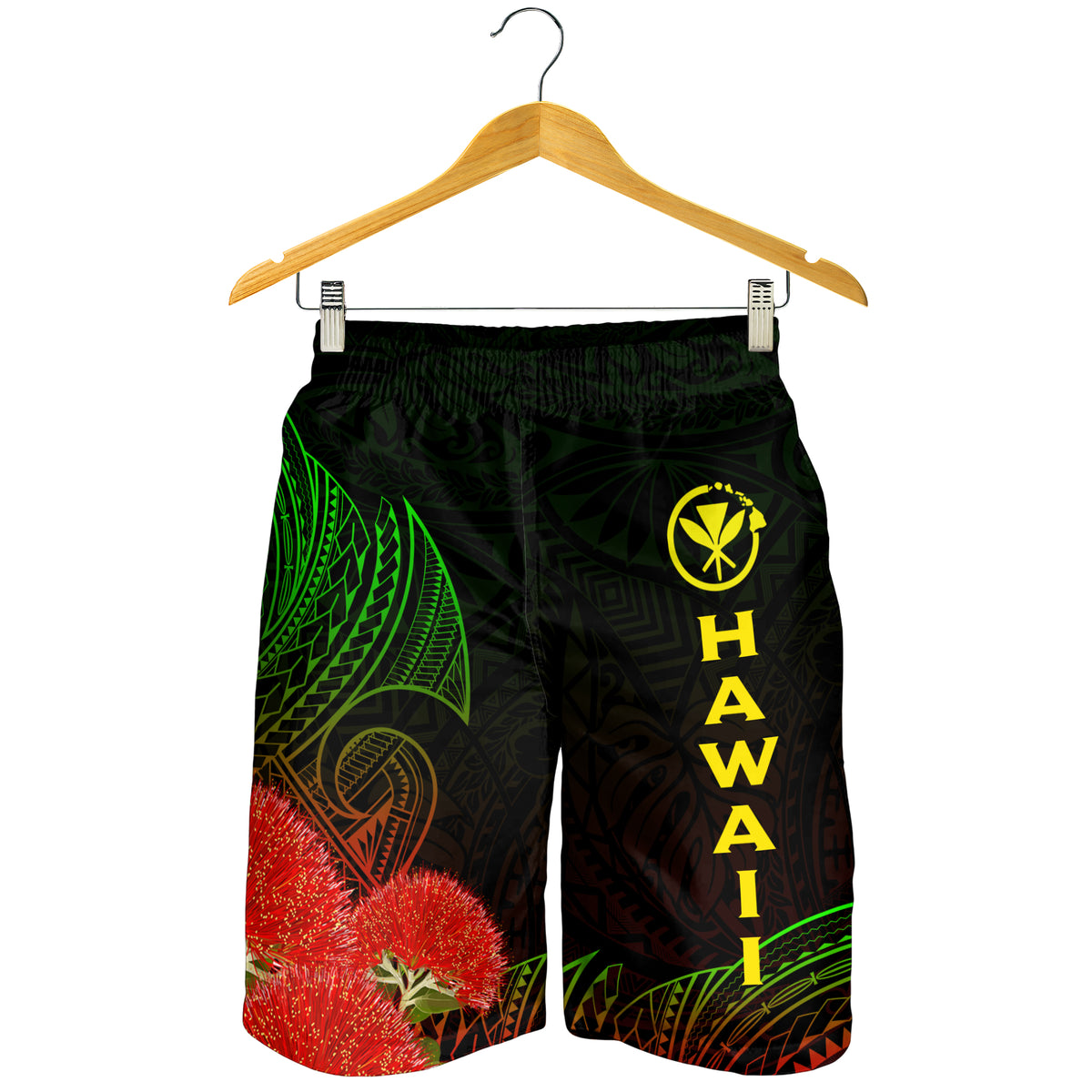 Hawaii Polynesian Men's Short - Ohia Lehua - LT12 - Polynesian Pride