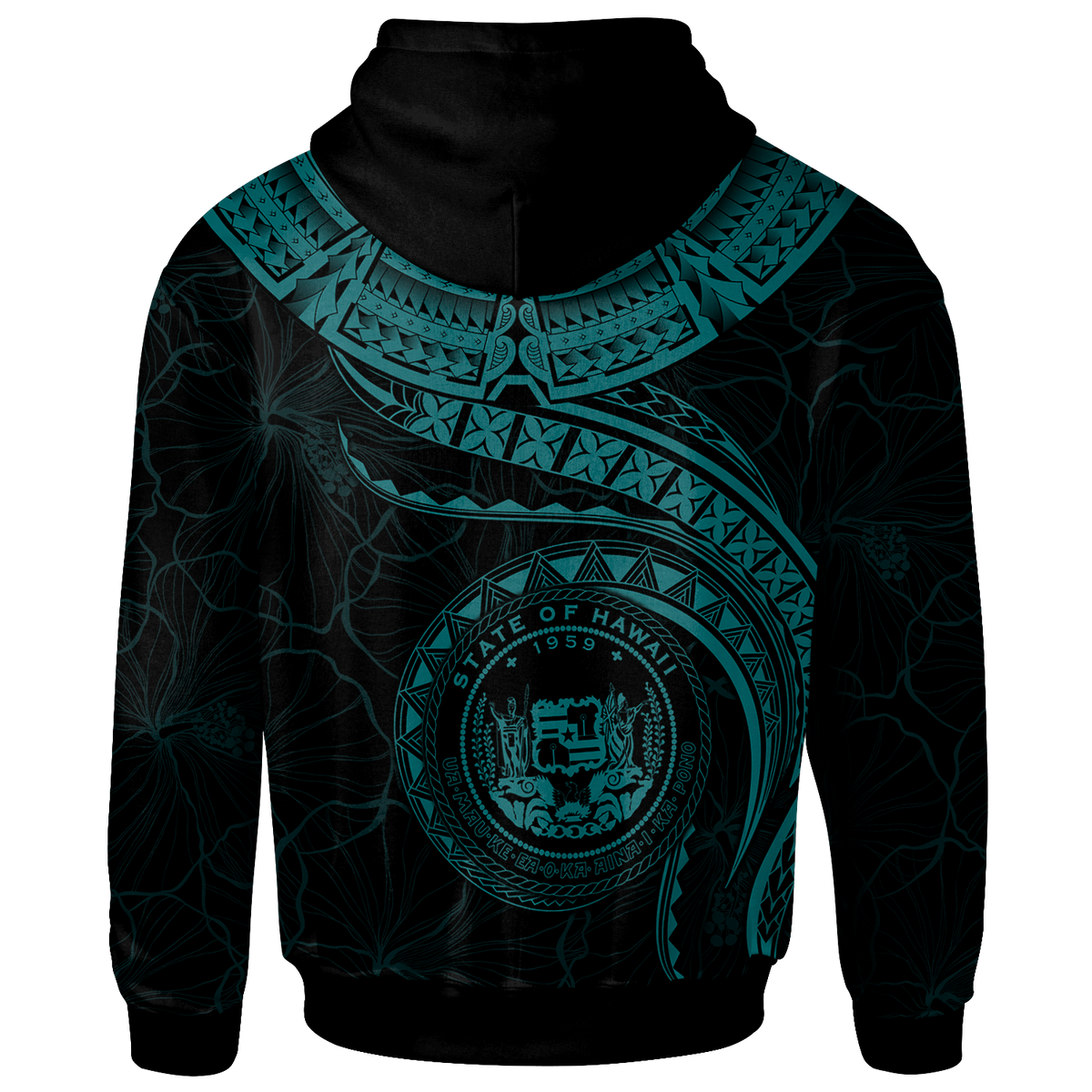 Polynesian Hawaii Hoodiean Waves (Turquoise) - Polynesian Pride