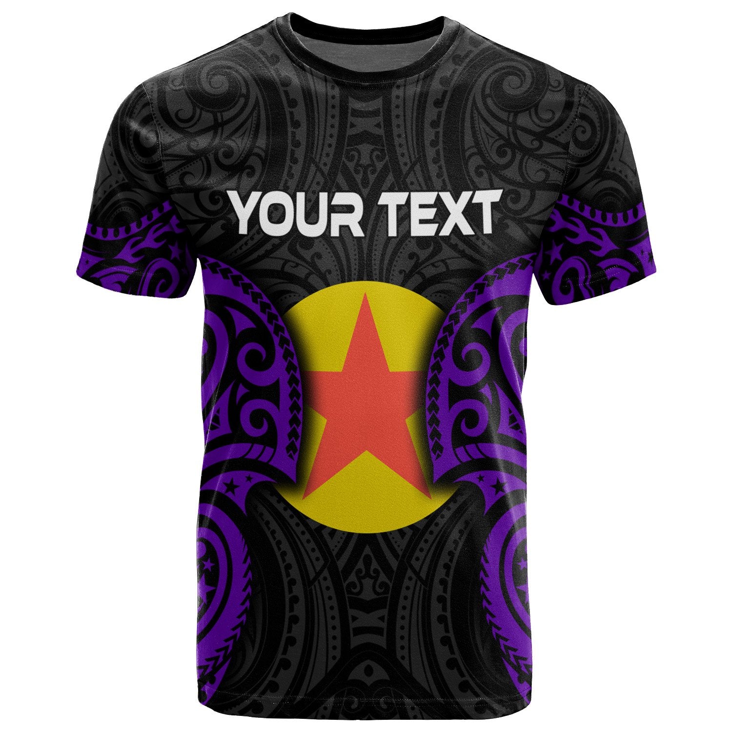 Palau Ngaraard Polynesian Custom T Shirt Palau Spirit Unisex Black - Polynesian Pride