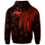 Papua New Guinea Zip up Hoodie Polynesian Wings (Red) - Polynesian Pride