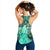 Vanuatu Women's Racerback Tank - Vintage Floral Pattern Green Color - Polynesian Pride
