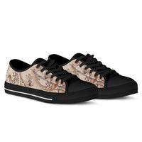 Solomon Islands Low Top Shoes - Hibiscus Flowers Vintage Style - Polynesian Pride