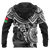 Vanuatu Polynesian Zip up Hoodie White Turtle - Polynesian Pride