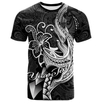 (Custom Personalised) Polynesian Shark Tattoo Hawaii Tribal T-Shirt Kid - LT12 - Polynesian Pride