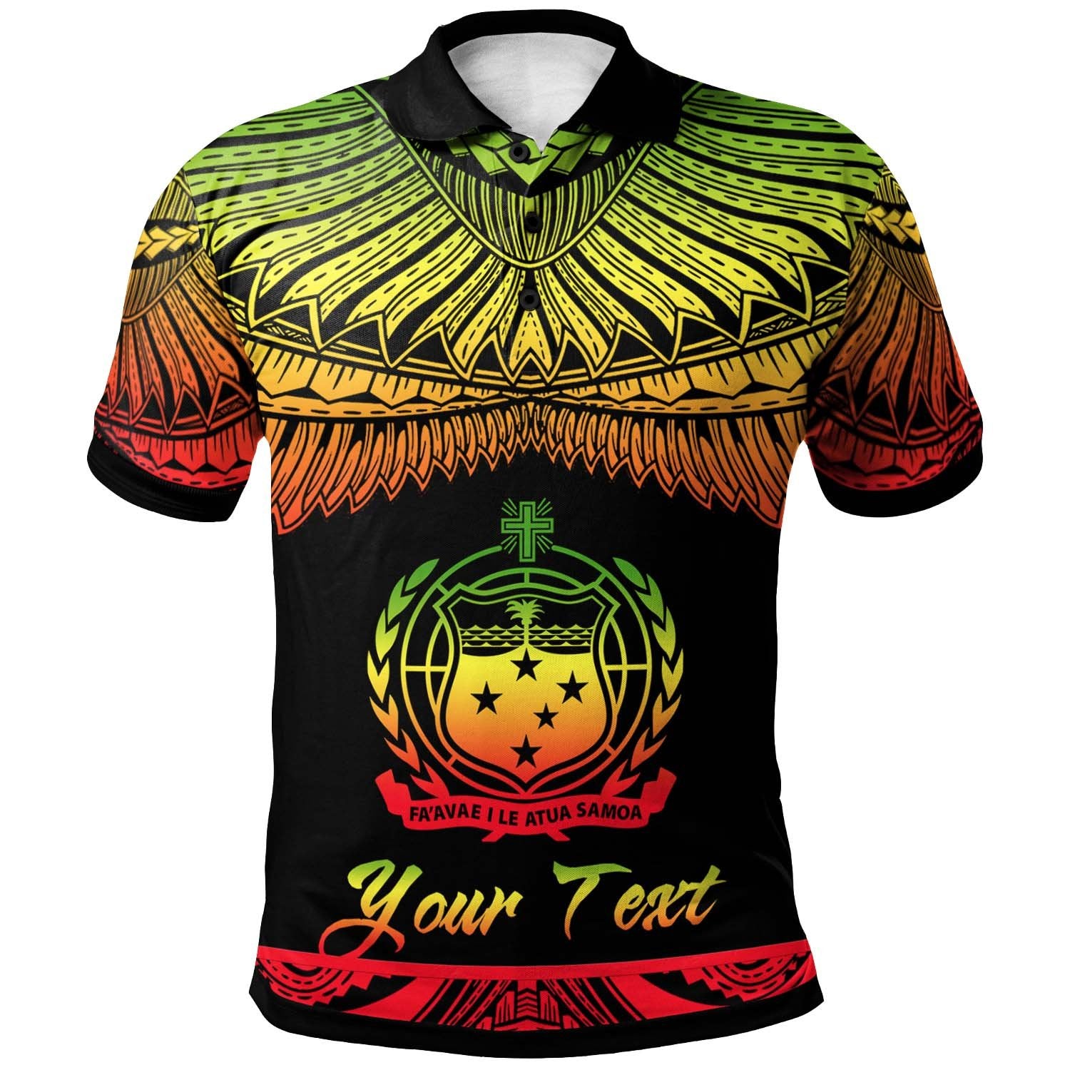 Samoa Custom Polo Shirt Polynesian Tattoo Reggae Version Unisex Reggae - Polynesian Pride