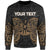 Vanuatu Polynesian Custom Personalised Sweater - Spirit Style Gold Unisex Gold - Polynesian Pride
