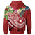 The Philippines Zip up Hoodie Summer Plumeria (Red) - Polynesian Pride