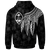 Guam Zip up Hoodie Polynesian Wings (White) - Polynesian Pride